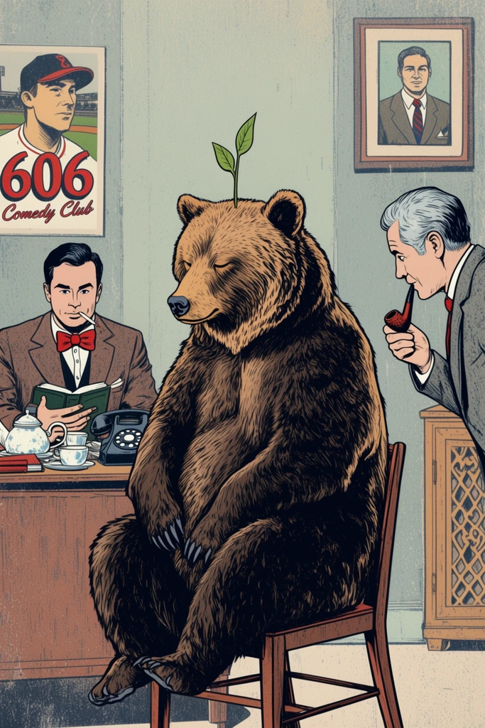 Vintage Narrative Illustration style AI image example 3