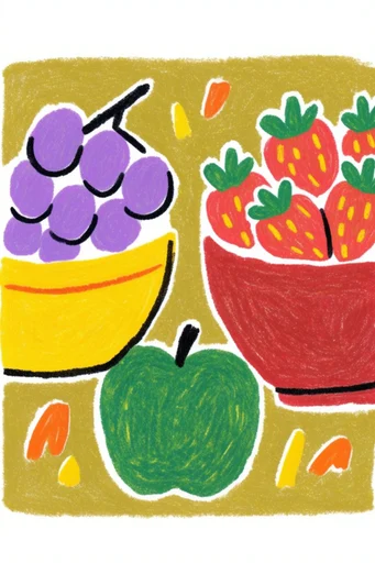 Playful Risograph Naivety style reference image — naive illustration style