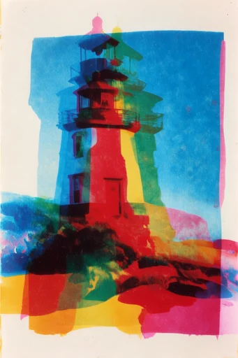 Chromatic Analog Glitch style reference image — analog film grain