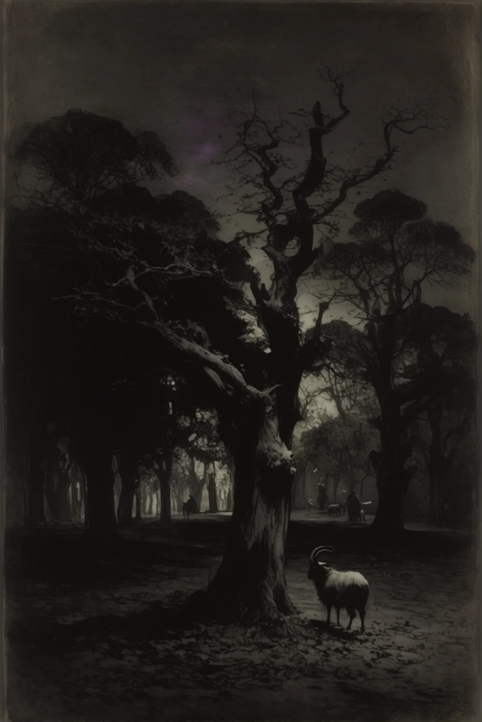 Atmospheric Gothic Tonalism style AI image example 3