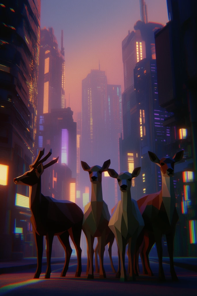 Neon Twilight Metropolis style AI image example 3