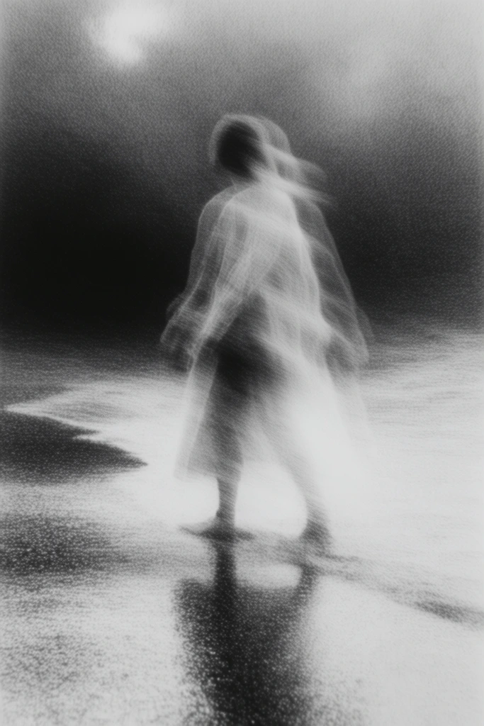 Monochrome Ethereal Tempest style AI image example 1