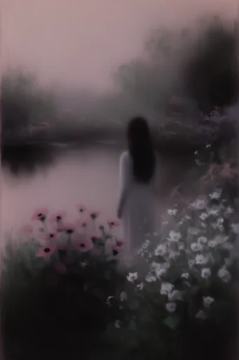Ethereal Gothic Tonalism style reference image — muted monochromatic palette