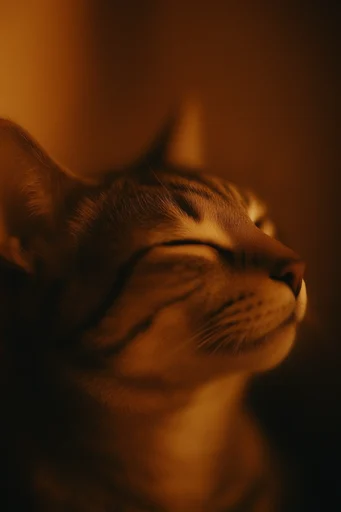 Intimate Amber Chiaroscuro style reference image — dramatic rim lighting