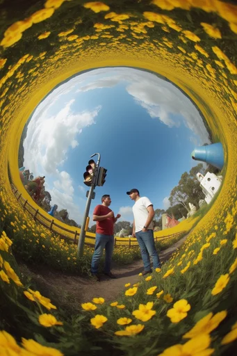 Surreal Spherical Landscapes style reference image — tiny planet effect