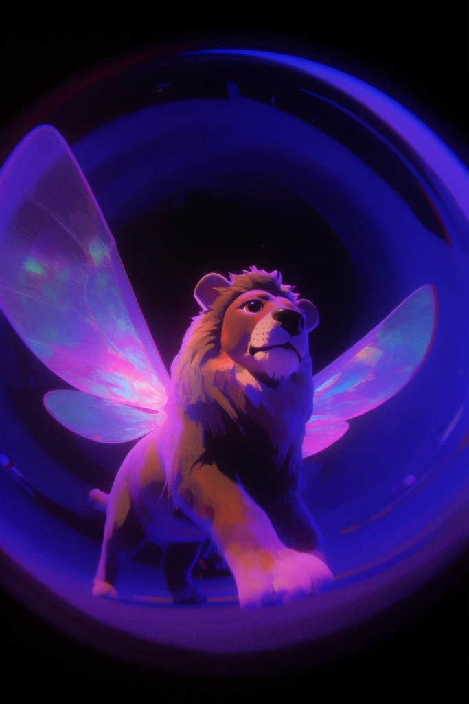 Neon Fisheye Dreamscape style AI image example 3