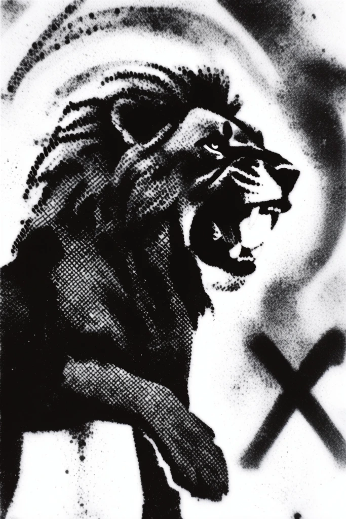 Gritty Monochromatic Noir style AI image example 3