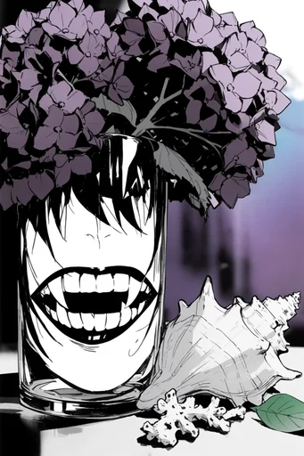Visceral Ink Manga style reference image — high contrast ink