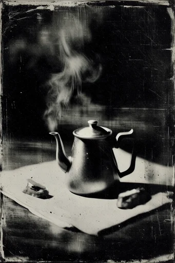 Haunting Monochrome Pictorialism style reference image — wet plate collodion