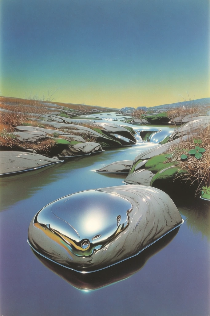 Hyper-Gloss Retro-Futurism style AI image example 2