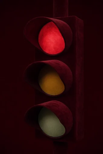 Cinematic Crimson Noir style reference image — deep crimson and black