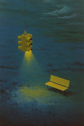 Abyssal Gothic Surrealism style reference image — deep teal and indigo