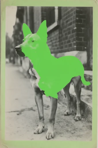 Neon Surreal Collage style reference image — mixed media juxtaposition