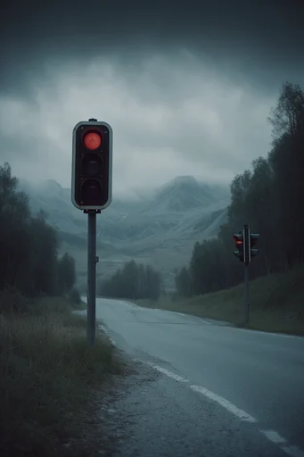 Cinematic Surreal Solitude style reference image — overcast moody atmosphere