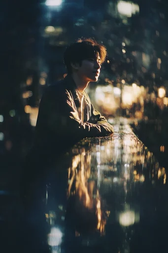 Luminous Nocturnal Silhouette style reference image — shallow depth of field