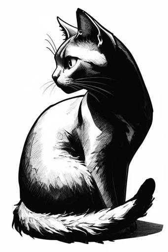 High-Contrast Ink Expressionism style reference image — stark negative space
