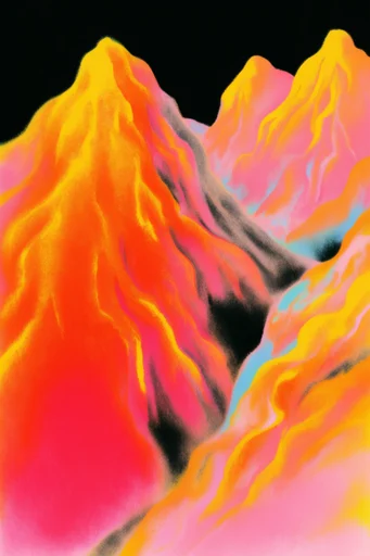 Psychedelic Thermal Grain style reference image — psychedelic airbrush texture