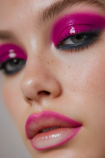 Hyper-Gloss Tactile Radiance style reference image — tactile impasto makeup