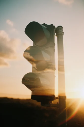 Ethereal Nostalgic Double-Exposure style reference image — golden hour lighting