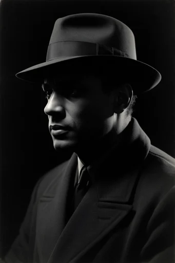 Cinematic Monochrome Noir style reference image — raw textures