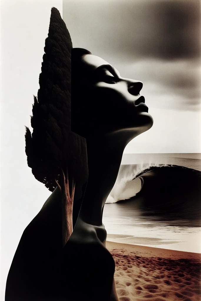 Sculptural Chiaroscuro Minimalism style AI image example 2