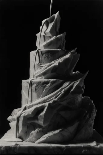 Monochrome Geometric Chiaroscuro style reference image — monumental form