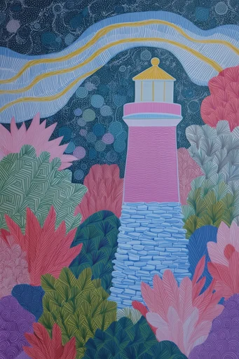 Intricate Organic Tapestry style reference image — pointillism and line work