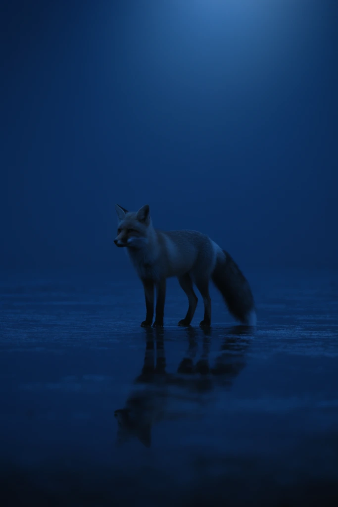 Nocturnal Solitary Minimalism style AI image example 3