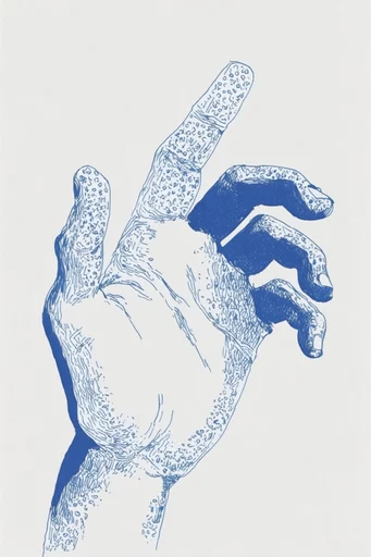 Graphic Cobalt Minimalism style reference image — hand-drawn aesthetic