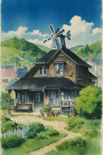 Nostalgic Pastoral Realism style AI image example 4
