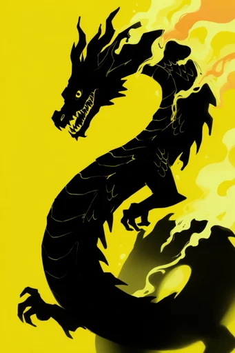 High-Contrast Fluid Noir style reference image — negative space illustration