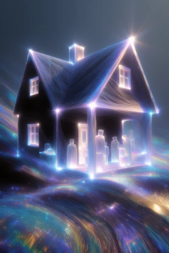 Ethereal Iridescent Futurism style reference image — starburst lens flare