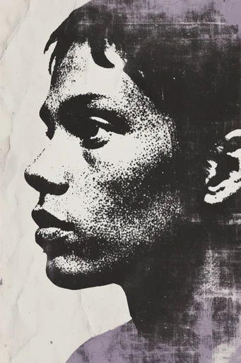 Gritty Glitch Noir moodboard — generate AI images in this style