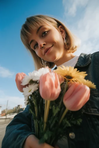 Ethereal Low-Angle Wonder style reference image — extreme low-angle perspective