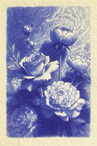 Monochromatic Negative Space style reference image — hand-drawn tactile aesthetic