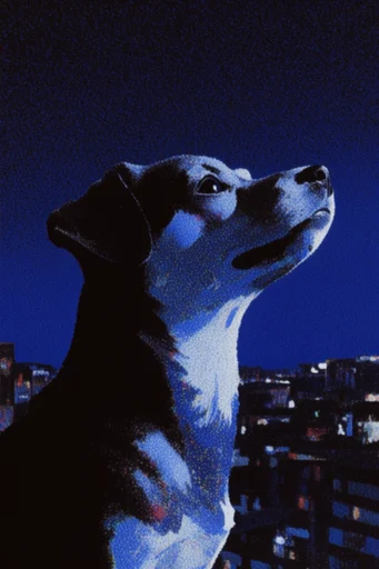 Ethereal Neon Noir style reference image — high-contrast lighting