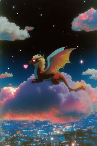 Analog Cosmic Surrealism style reference image — starburst lens flare