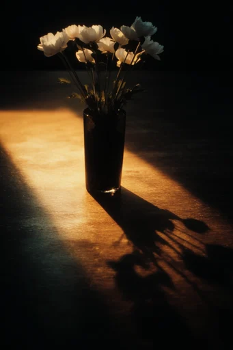 Amber Chiaroscuro Cinematic style reference image — atmospheric haze