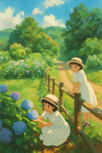 Luminous Pastoral Nostalgia style reference image — soft brushstroke details