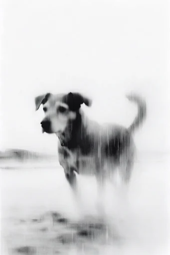 Ethereal Monochrome Motion style reference image — melancholic abstraction