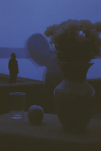 Ethereal Twilight Nostalgia style reference image — blue hour
