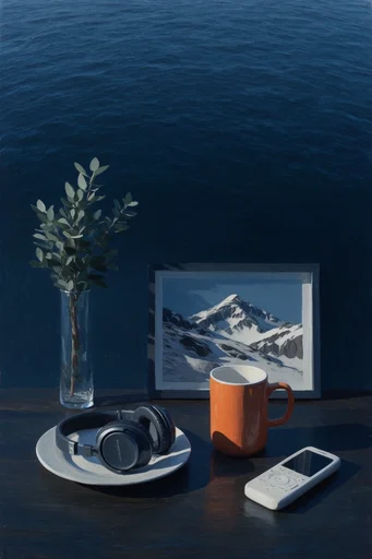 Aerial Oceanic Minimalism style reference image — minimalist graphic composition