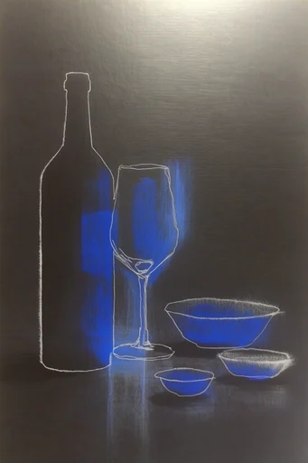 Ethereal Cobalt Melancholy style reference image — cobalt blue palette