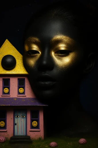 Gilded Obsidian Chiaroscuro style AI image example 4