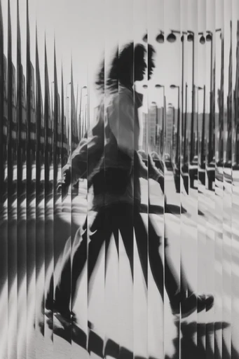 Fragmented Monochrome Surrealism style reference image — tactile paper texture