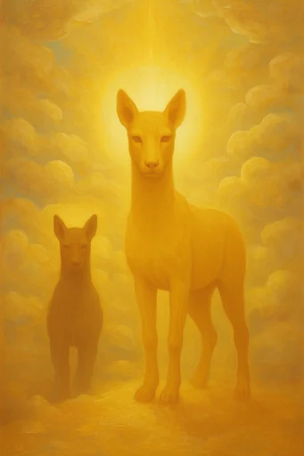 Luminous Amber Transcendence style AI image example 3