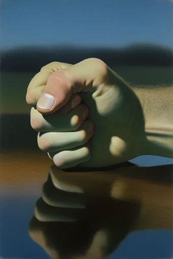 Surrealist Liminal Pastoralism style reference image — precisionist style