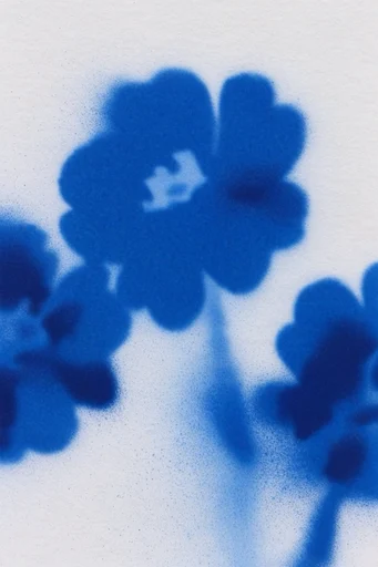 Monochromatic Cobalt Noir style reference image — distressed paper texture