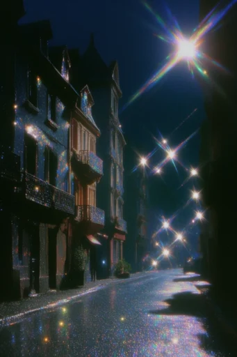 Prismatic Nocturnal Glitch style reference image — chromatic aberration