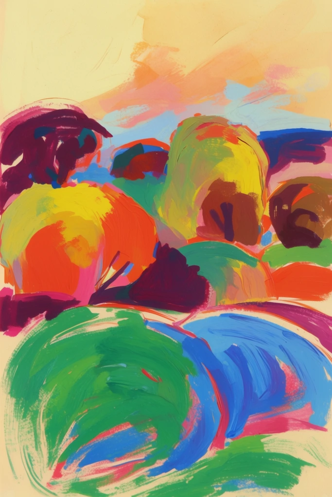 Expressive Neo-Fauvist Textures style AI image example 2